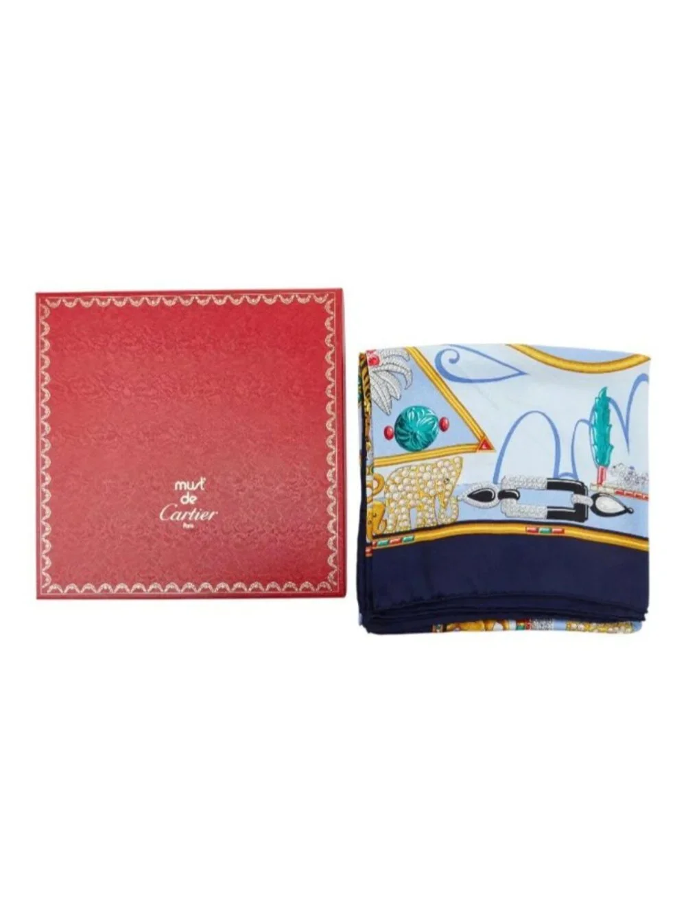 Cartier Animal Motif Fu Scarf